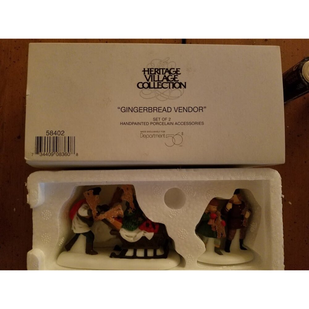 Gingerbread Vendor Set of 2 #58402 Heritage Village Collection